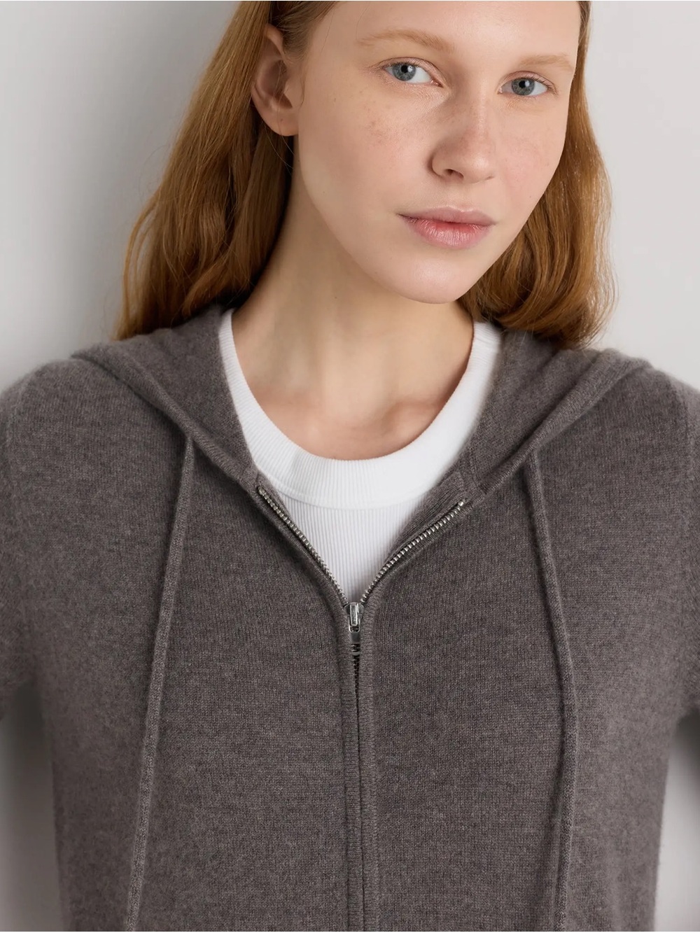 Quince Women’s Mongolian Cashmere Full-Zip Hoodie In Charcoal size XS - Picture 10 of 13